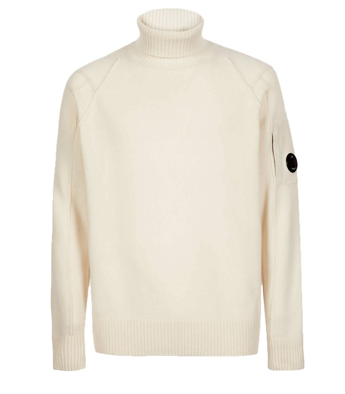 C.p. Company Cp Company X Clarks  Ivory Turtleneck Jumper In Yellow Cream