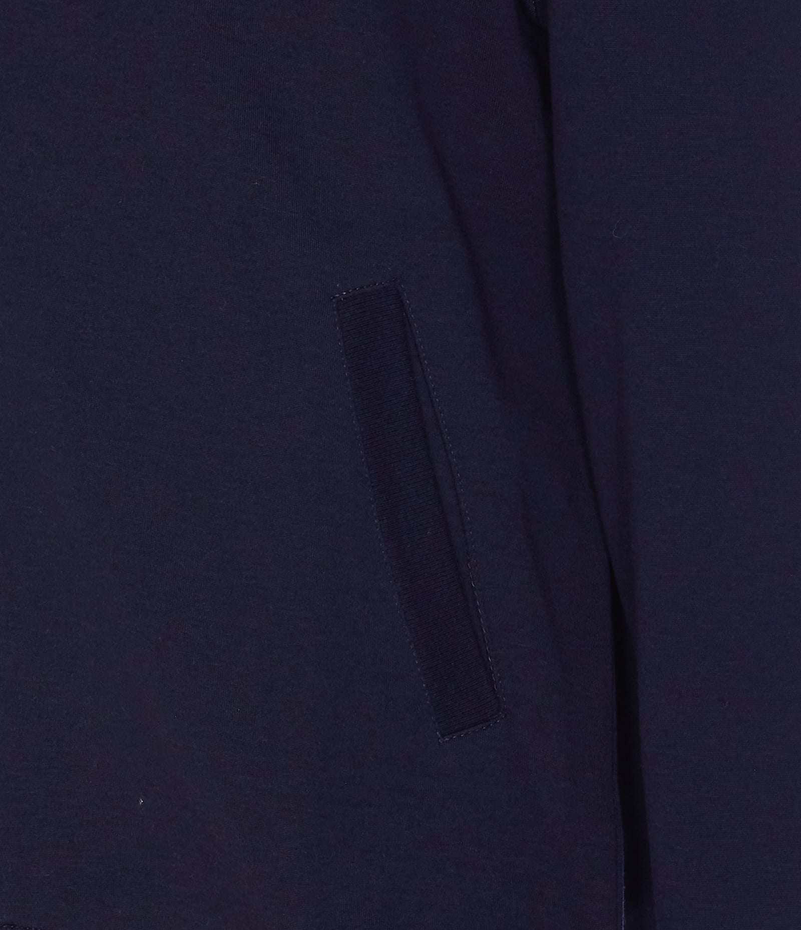 Brunello Cucinelli Zip-up Blue Sweatshirt With High Collar And Relaxed Fit In Blue