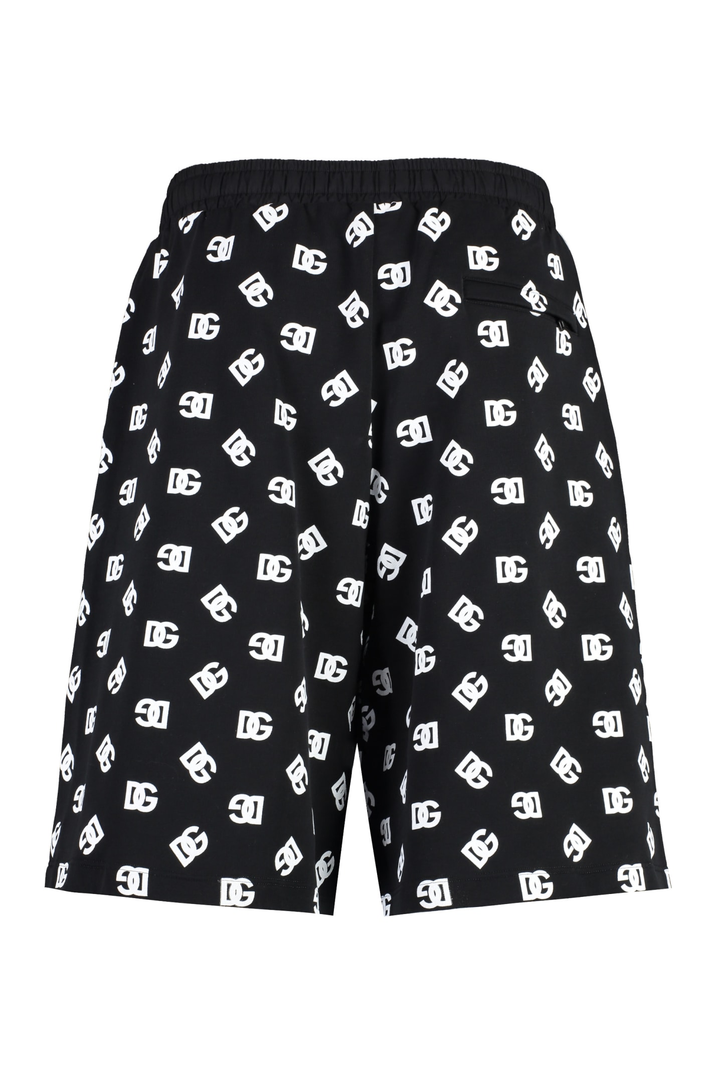Shop Dolce & Gabbana Cotton Bermuda Shorts In Black