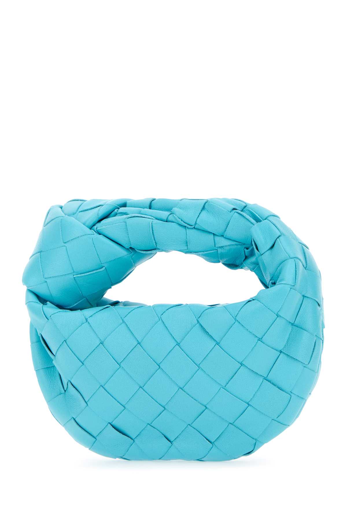 Shop Bottega Veneta Turquoise Nappa Leather Candy Jodie Handbag In Deep