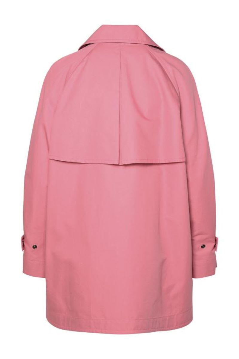 Fay Magenta Double-breasted Parka In Pink