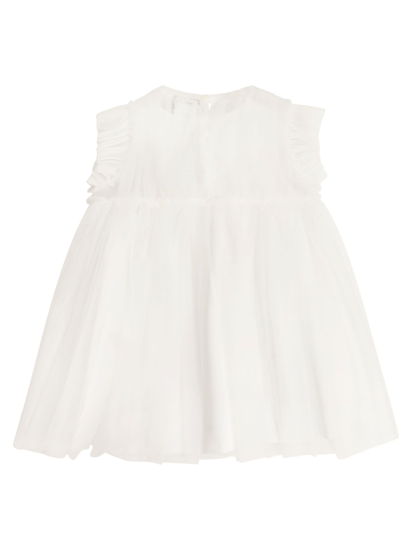 Shop Il Gufo Tulle Baby Dress In White