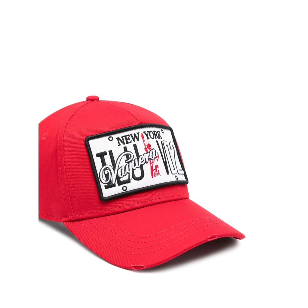 Dsquared2 Logo-patch Baseball Cap In Red