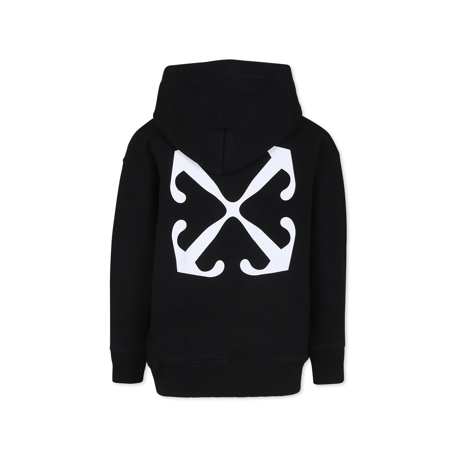 Off-white Black Sweatshirt For Boy With Logo In Black