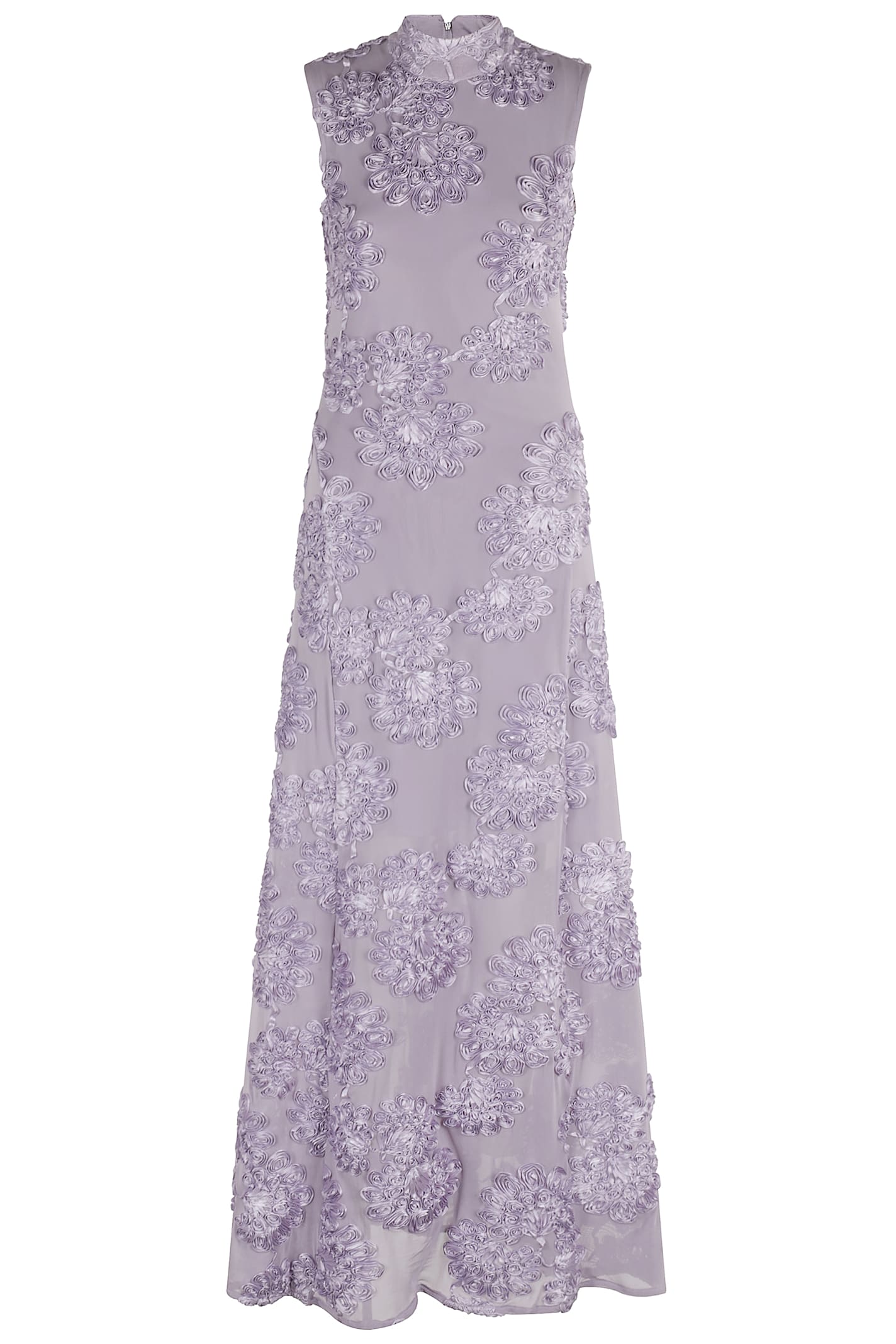 Flower Mesh Maxi Dress