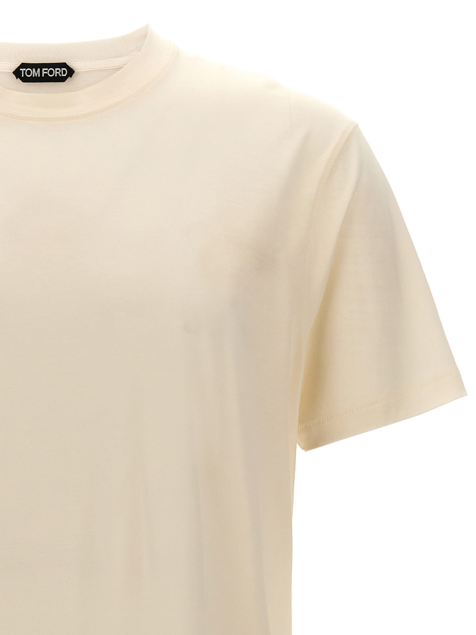 Shop Tom Ford Lyocell Blend T-shirt In White