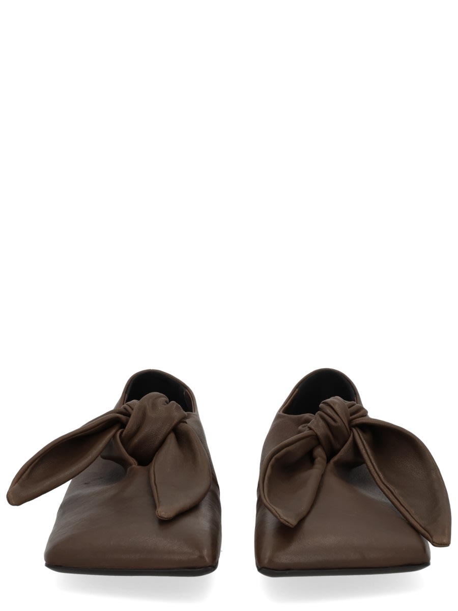 Uma Wang Stylish Lace-up Shoes Bow Detail In Brown
