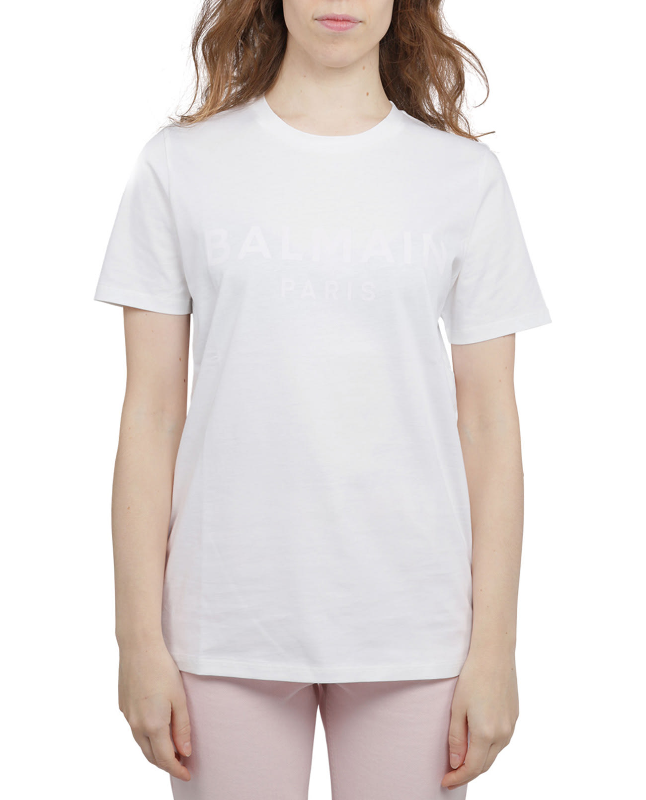 Balmain Balmaion White T-shirt Pink Logo