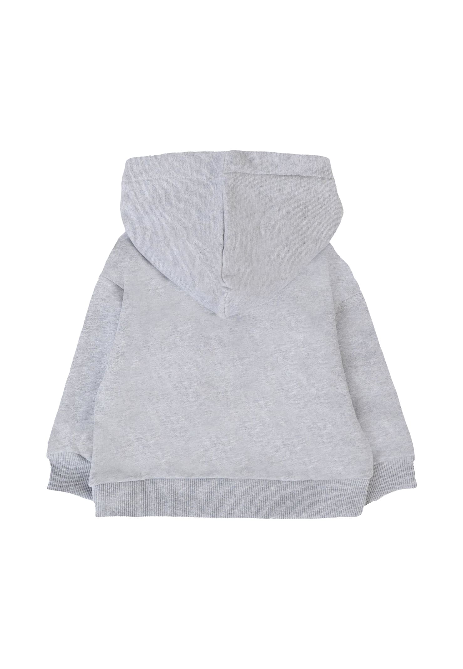 Moschino Gray Sweatshirt For Babykids With Teddy Bear And Logo In Gray