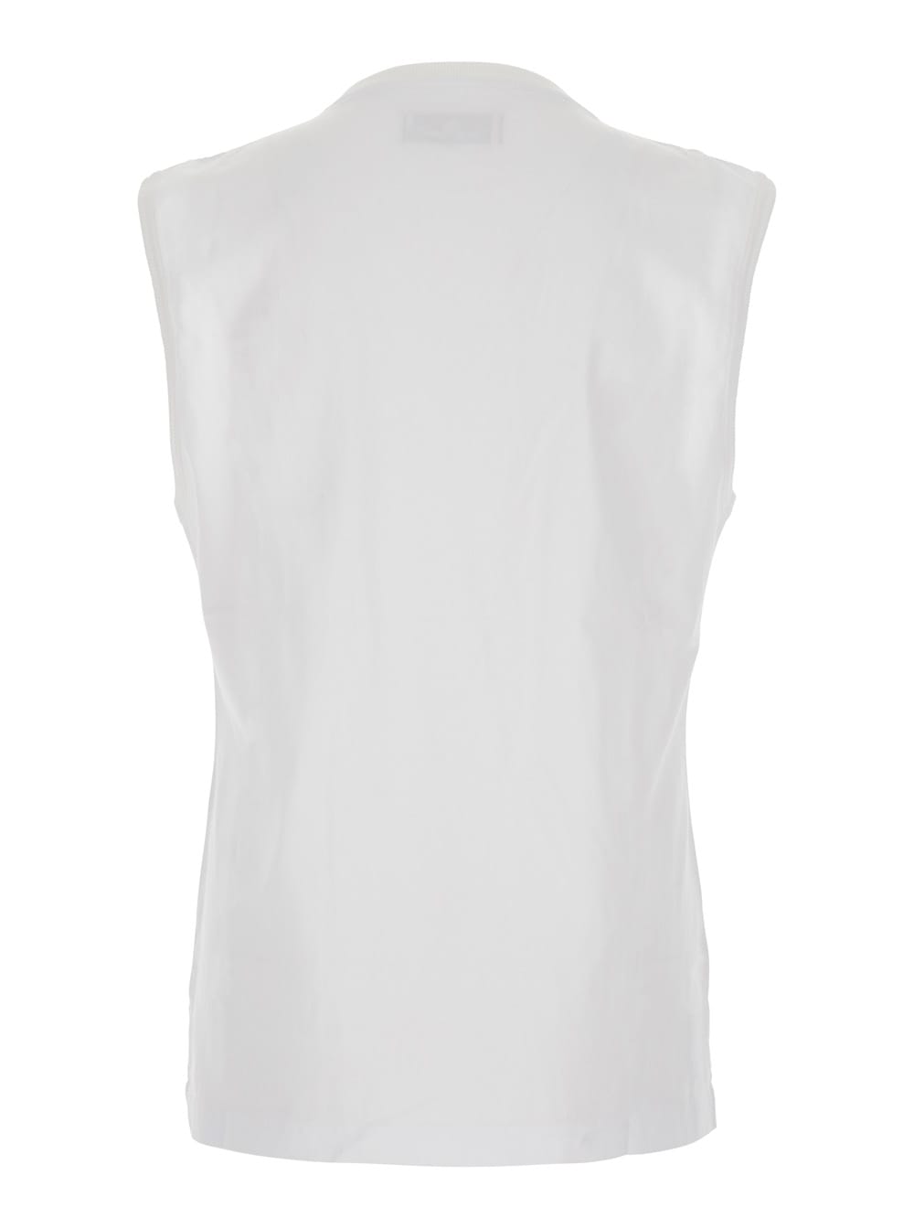 Vivienne Westwood White Crew Neck Top With Orb Print On The Front In Cotton Man In Gray