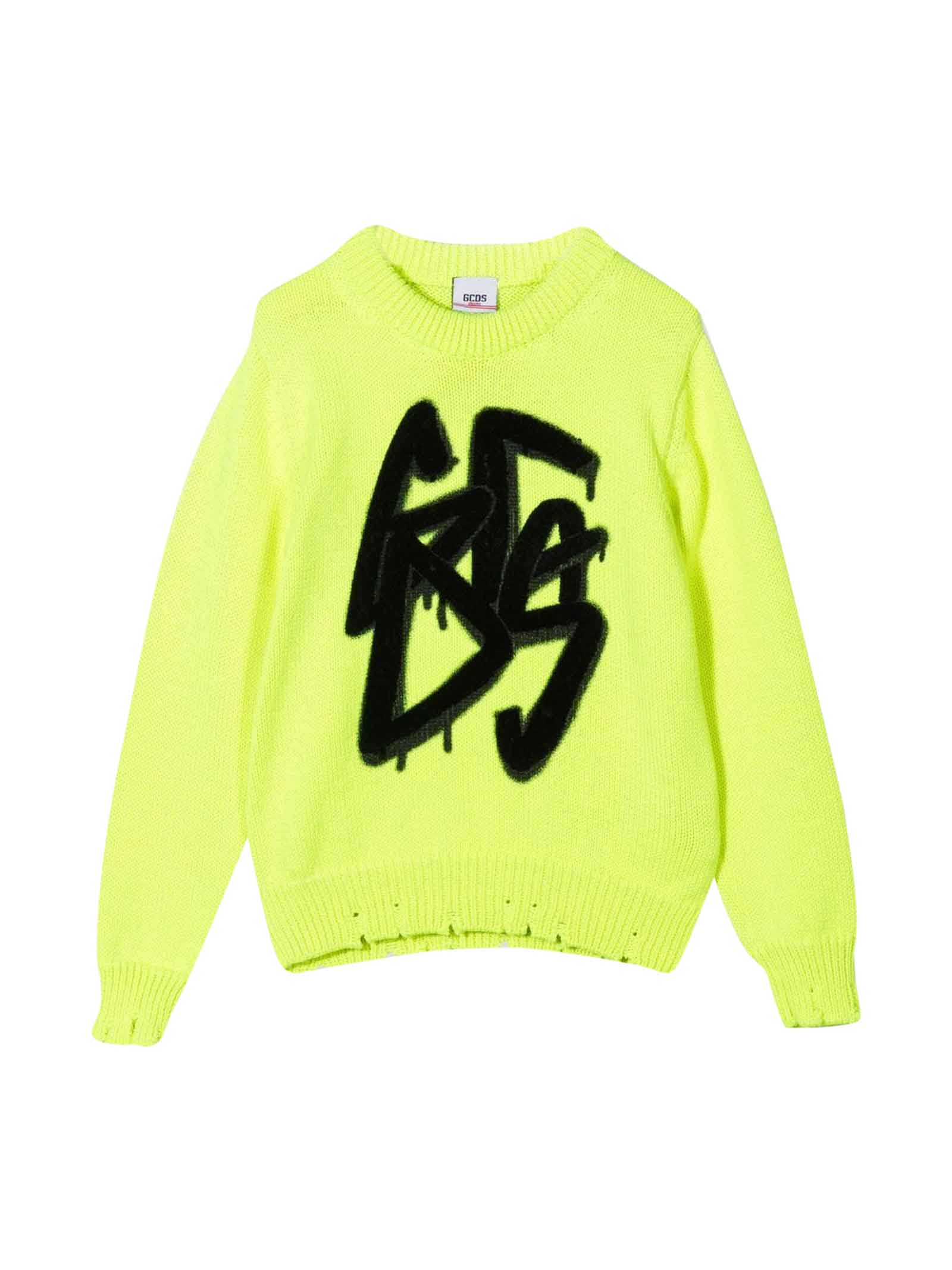 GCDS Mini Yellow Fluo Sweater