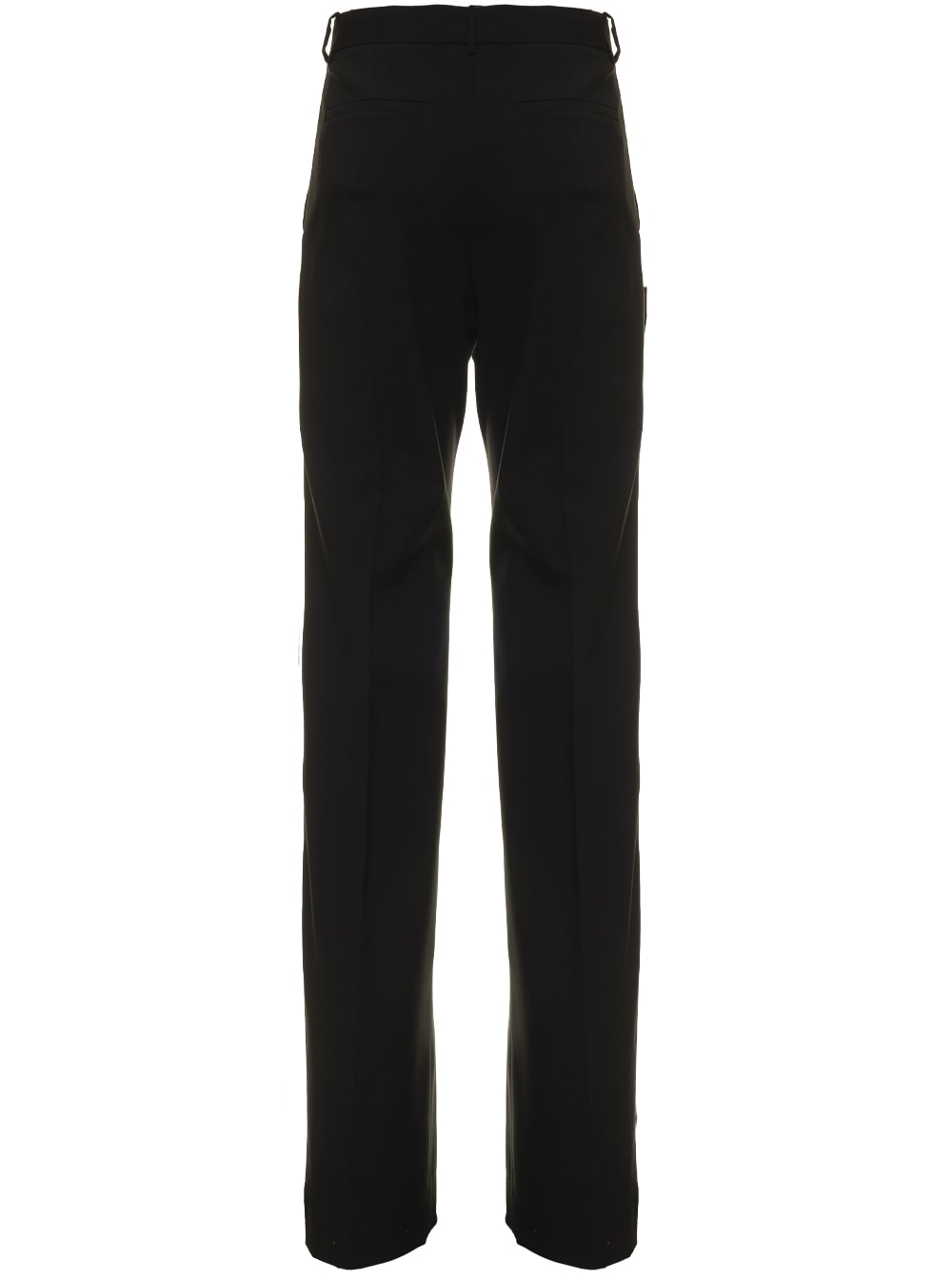 Versace Womens Black Wool Trousers With Safety Pin Details