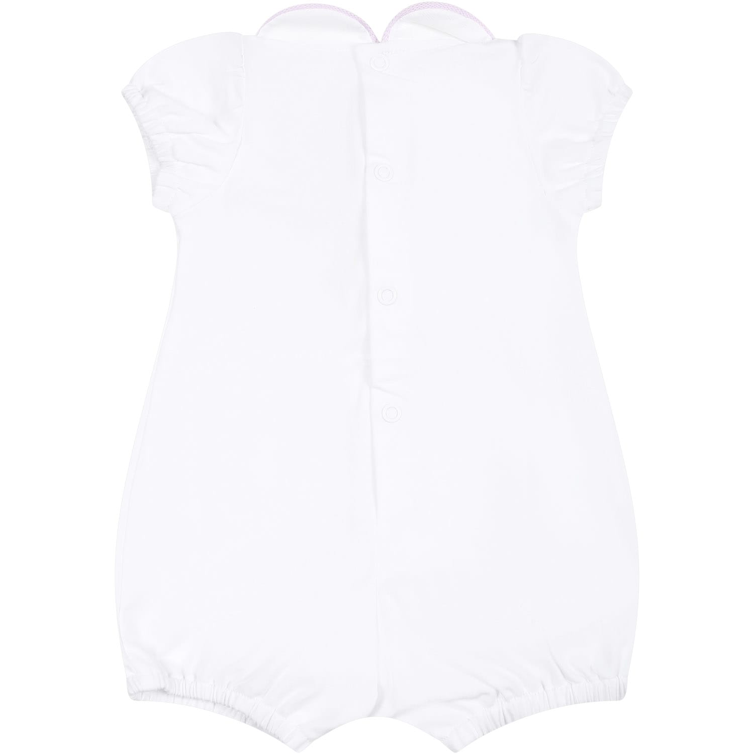 Shop Little Bear White Romper For Baby Girl With Bow