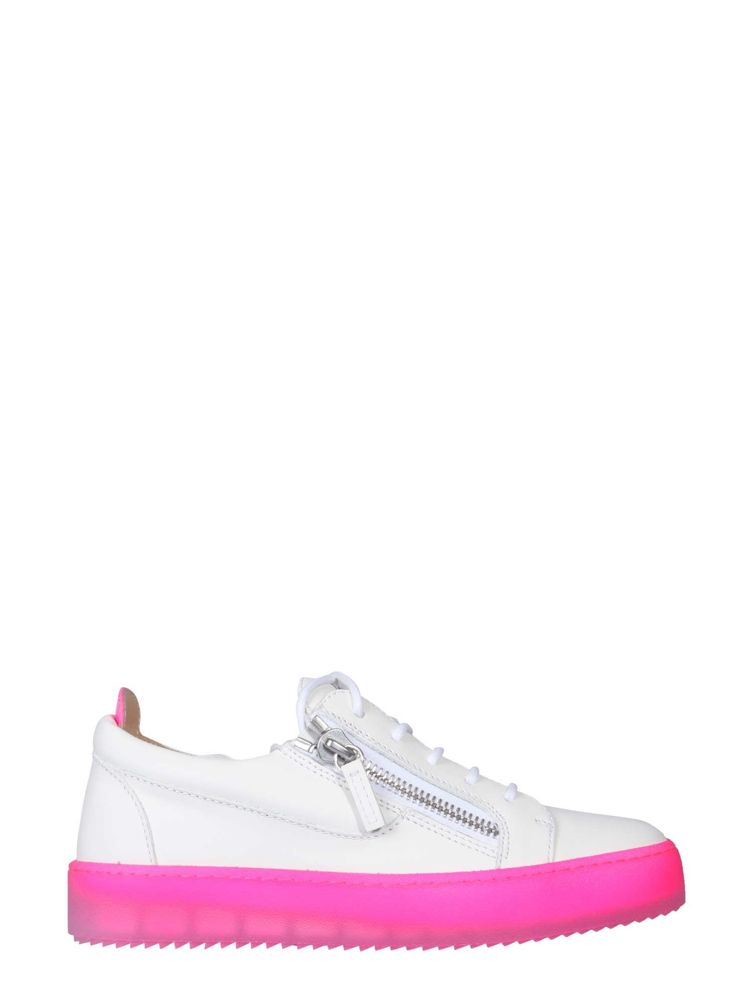 Giuseppe Zanotti Low-top Sneakers Frankie Calfskin In Bianco