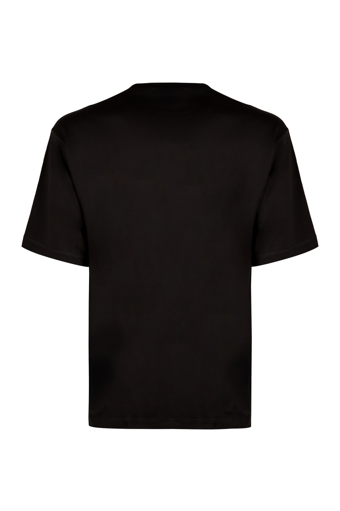 Shop Dolce & Gabbana Logo Cotton T-shirt In Black