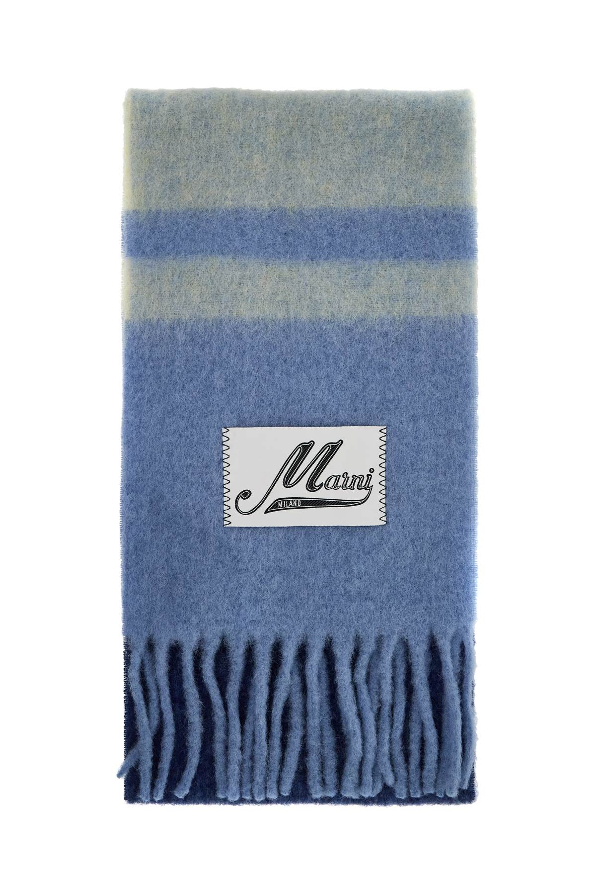 Shop Marni Mohair Scarf For Stylish In Lake (blue)