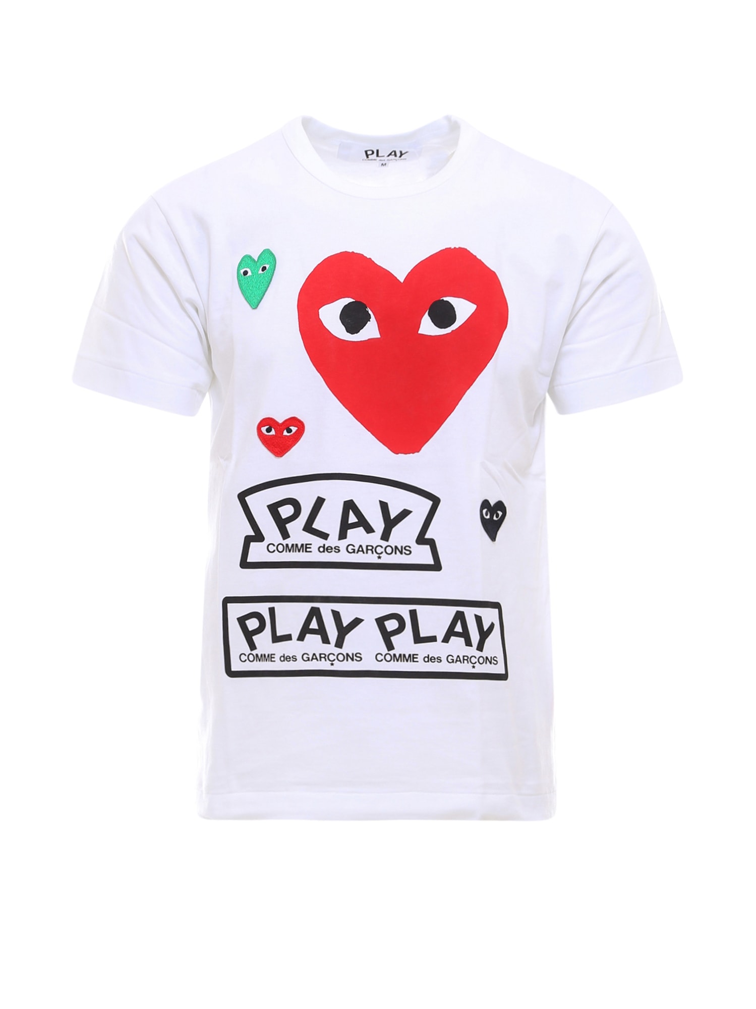 Shop Comme Des Garçons Play T-shirt In White