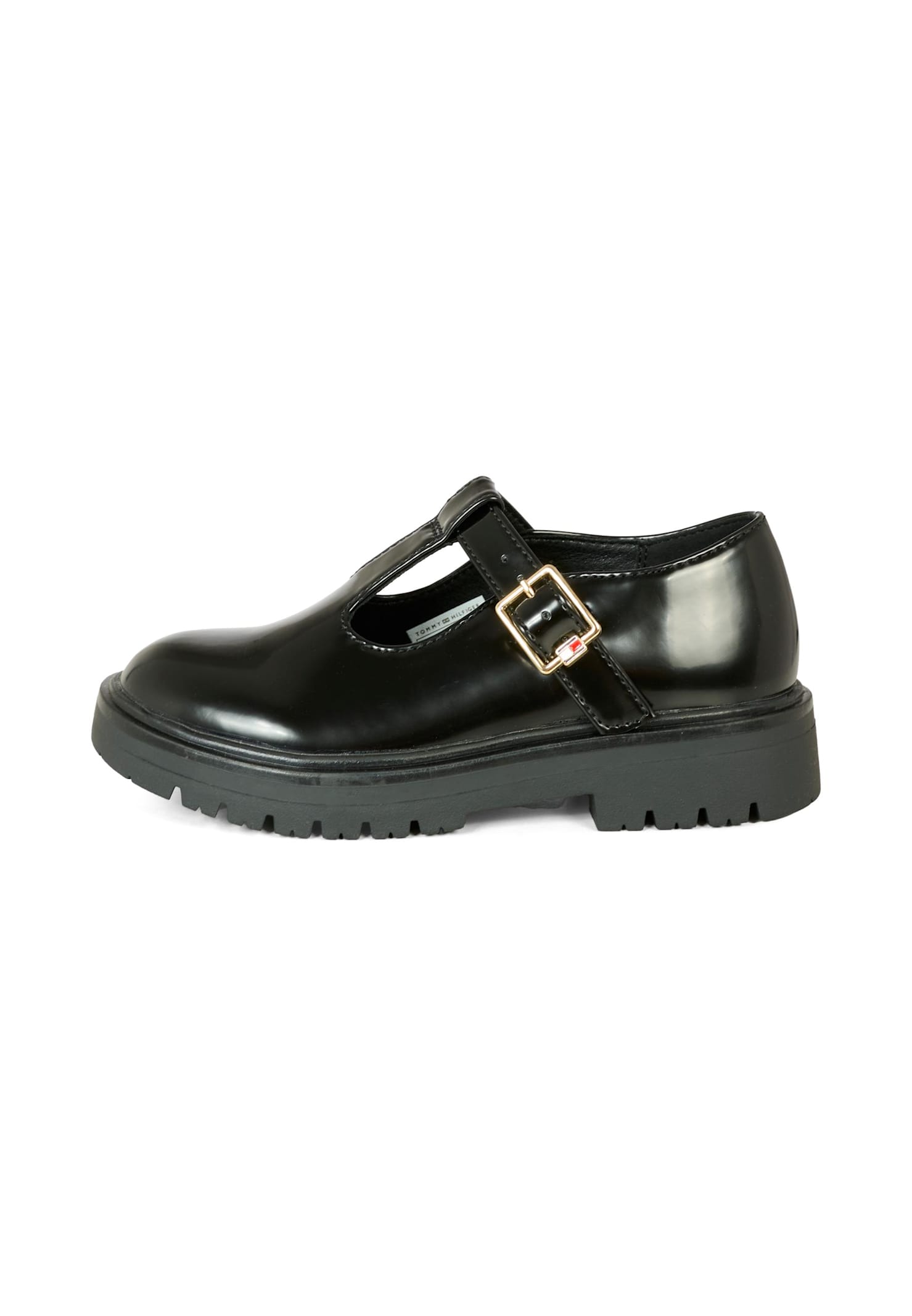 Tommy Hilfiger Black Ox-eye Ballet Shoes For Baby Girl With Logo In Black