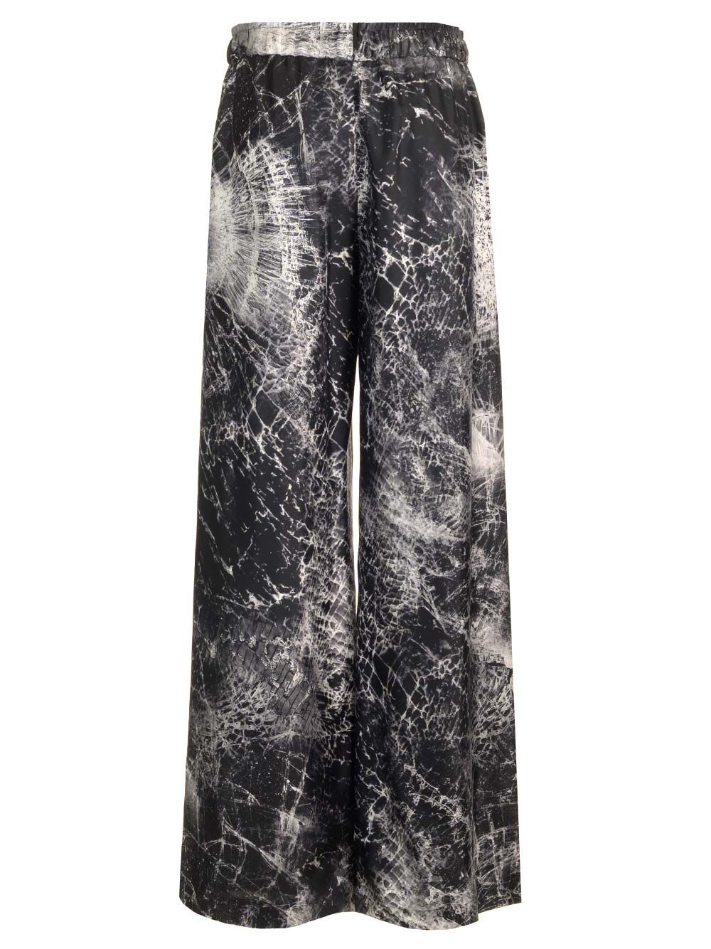 Shop Alexander Mcqueen Smashed Screen Print Trousers In Black