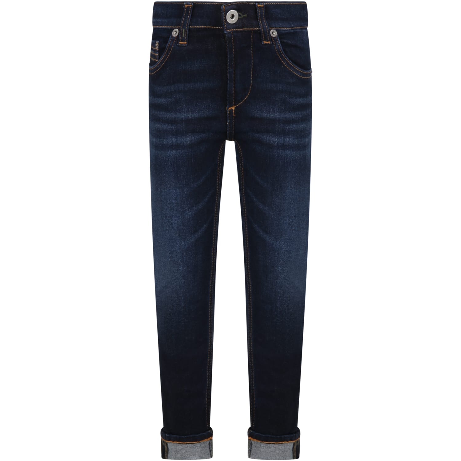Dondup Blue ritchie Jeans For Boy With Iconic D