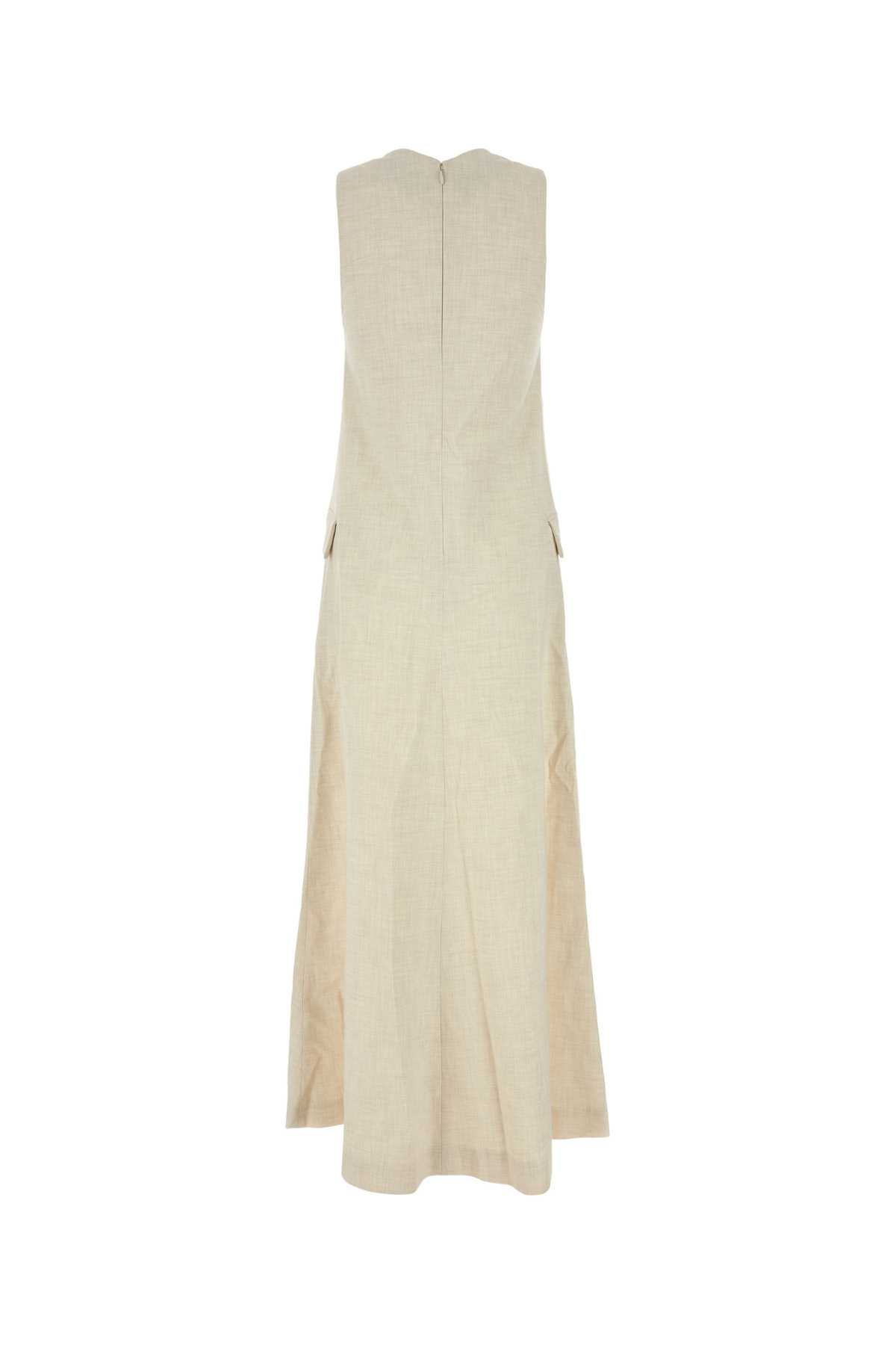 Camilla And Marc Sand Stretch Polyester Blend Floris Dress In Ivorymarle