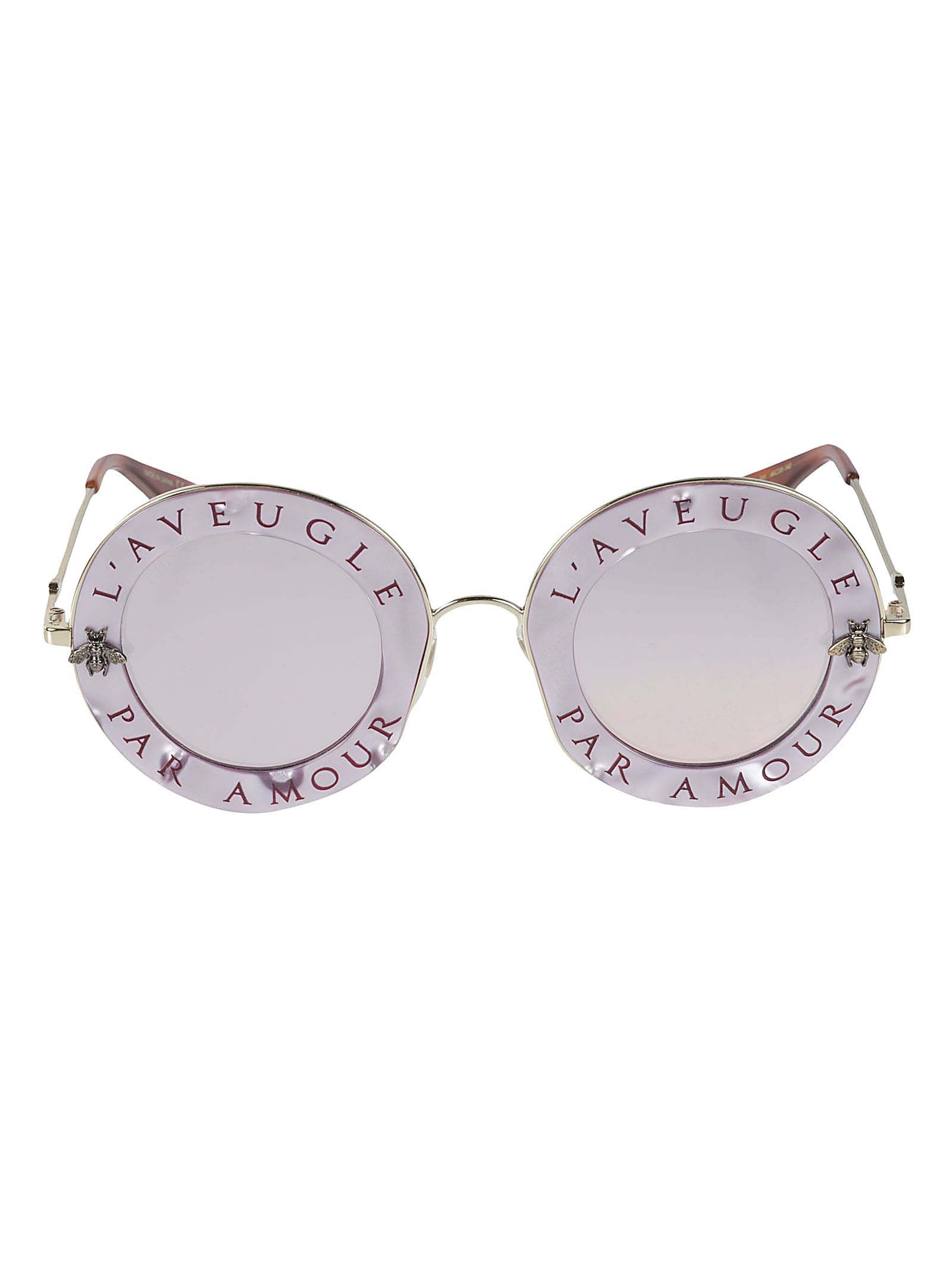 Gucci Logo Round Sunglasses