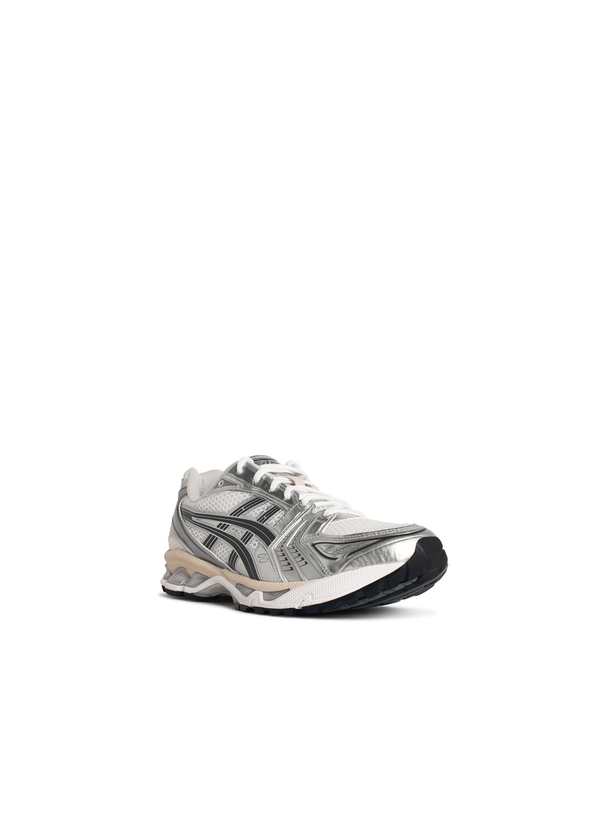 Asics Gel-kayano 14 Sneakers In White And Silver Technical Fabric Blend In White