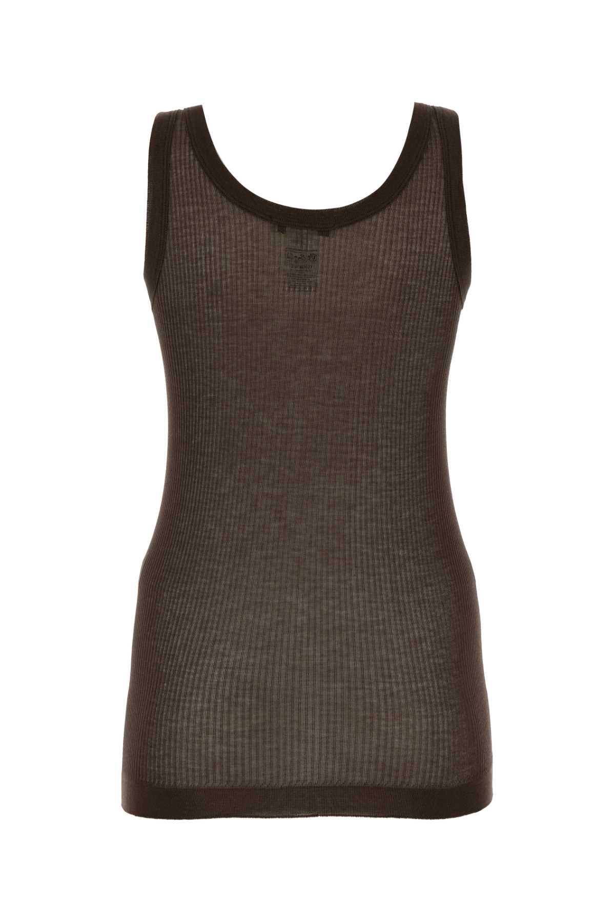 Shop Lemaire Brown Viscose Blend Tank Top In Darcho