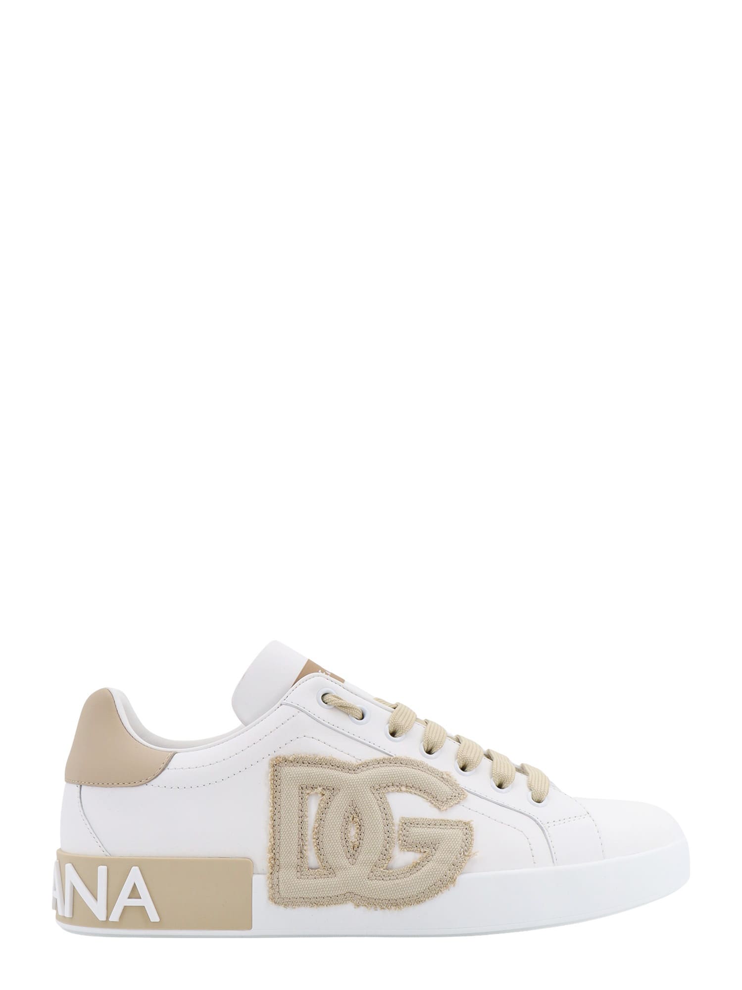 Shop Dolce & Gabbana Portofino Sneakers In White/neutrals