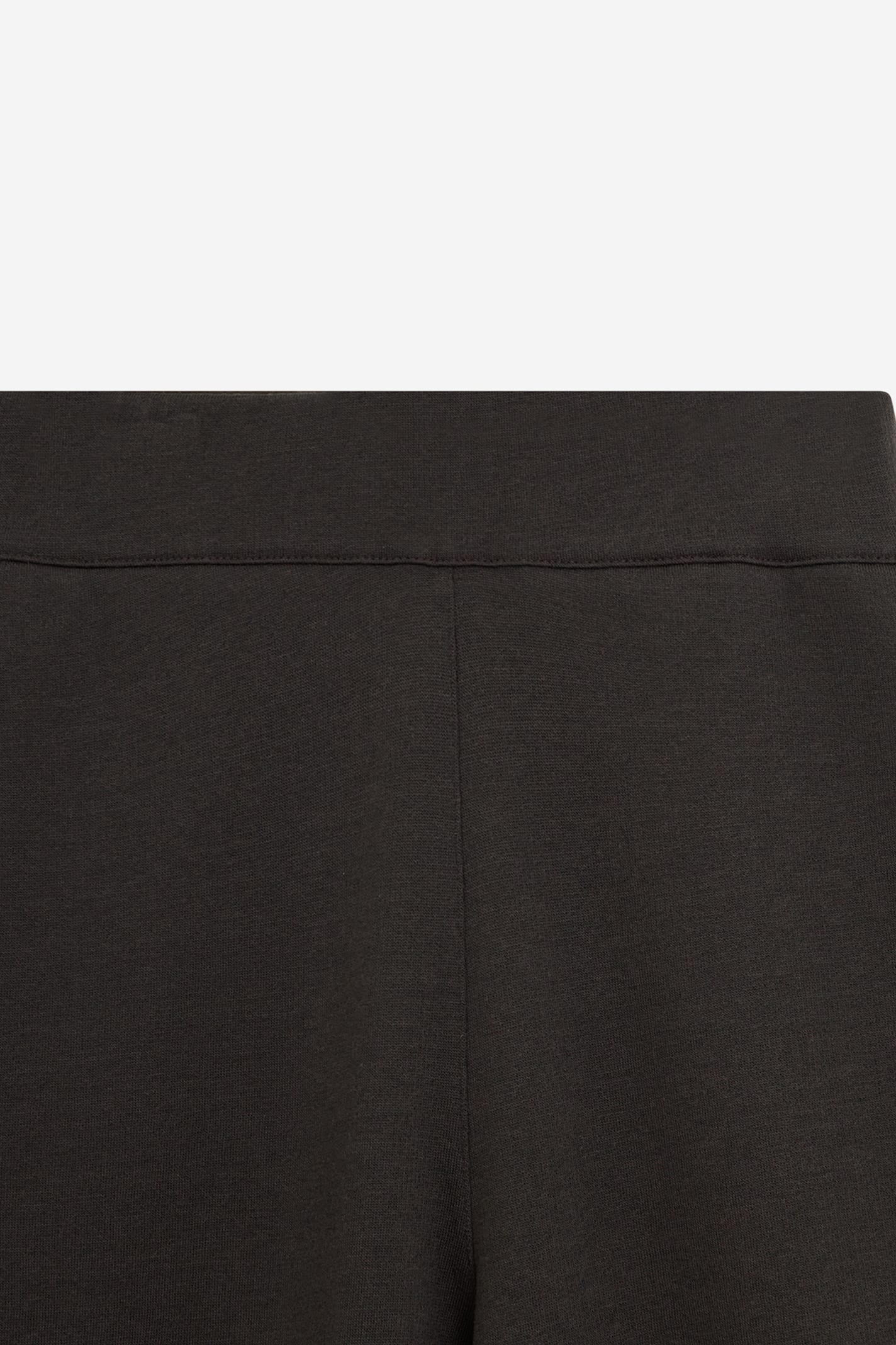 Lemaire Brown Cotton Fleece Relaxed Large Trousers In Black