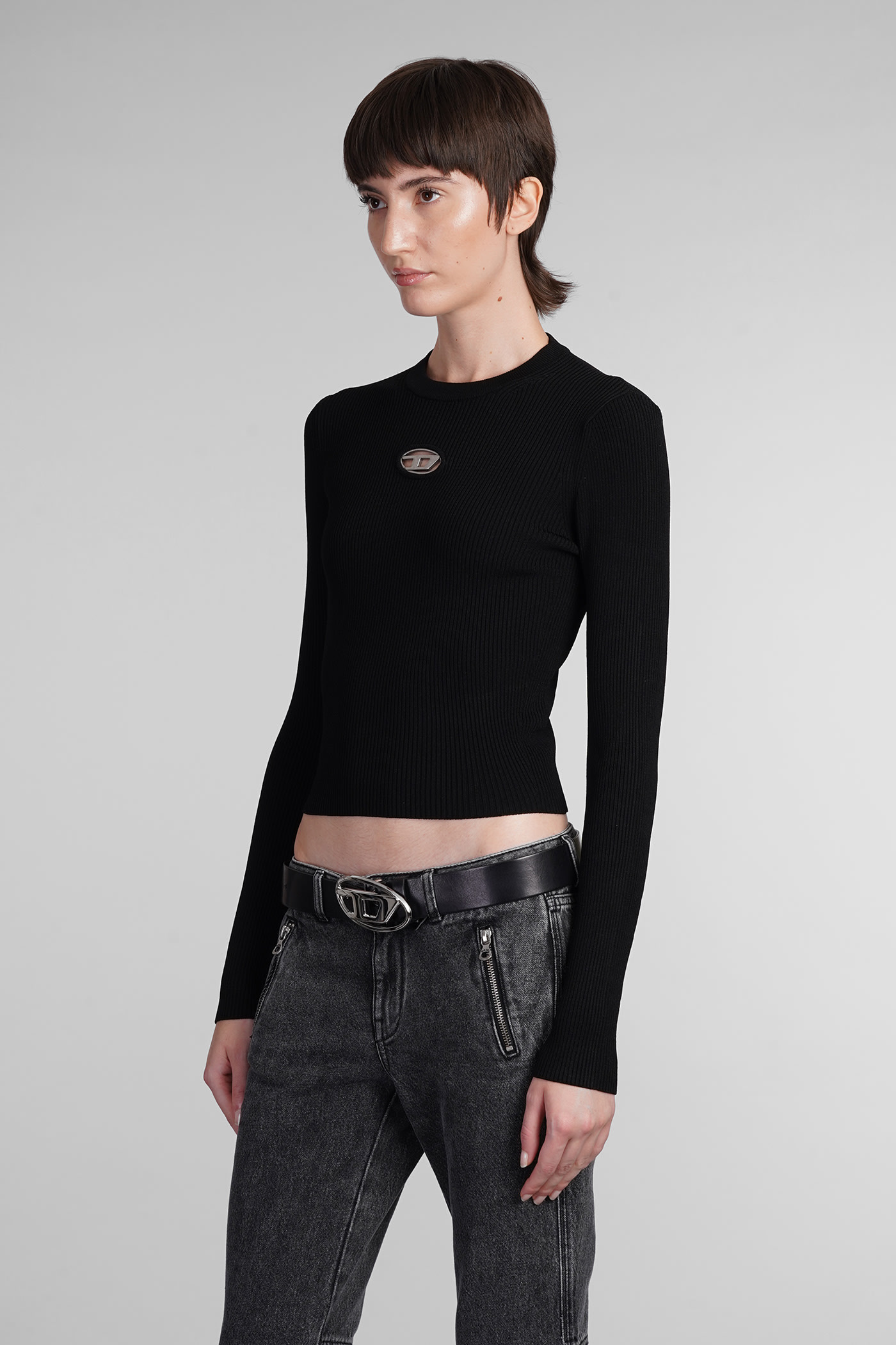 Shop Diesel M Valari Knitwear In Black Rayon