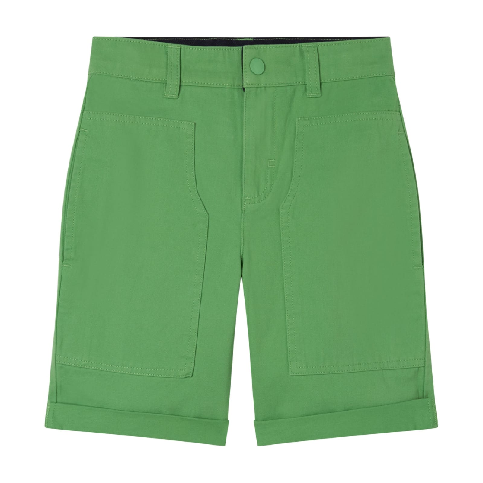 Shop Stella Mccartney Bermuda Shorts With Patch In Green