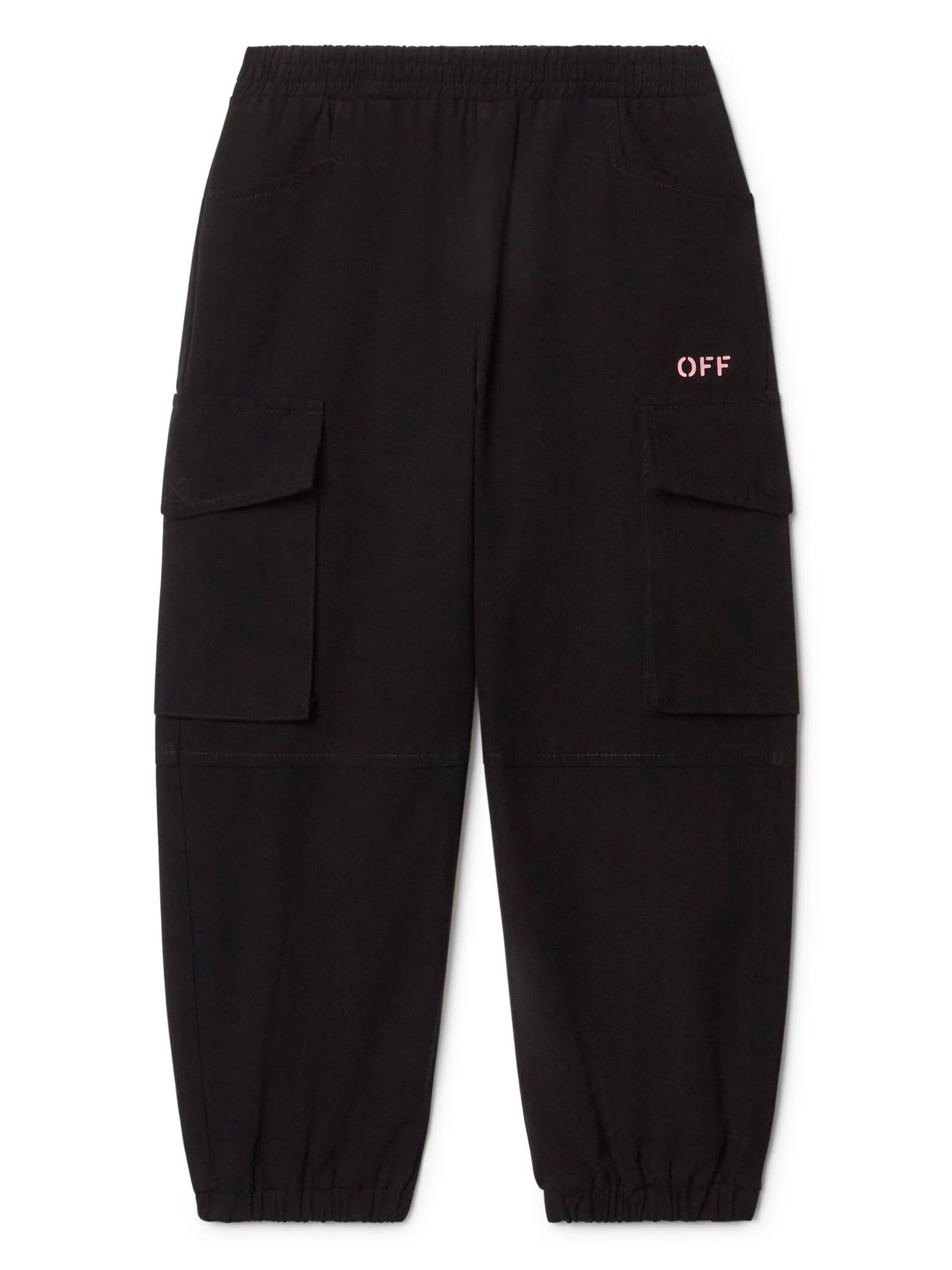 OFF-WHITE OFF WHITE TROUSERS BLACK 