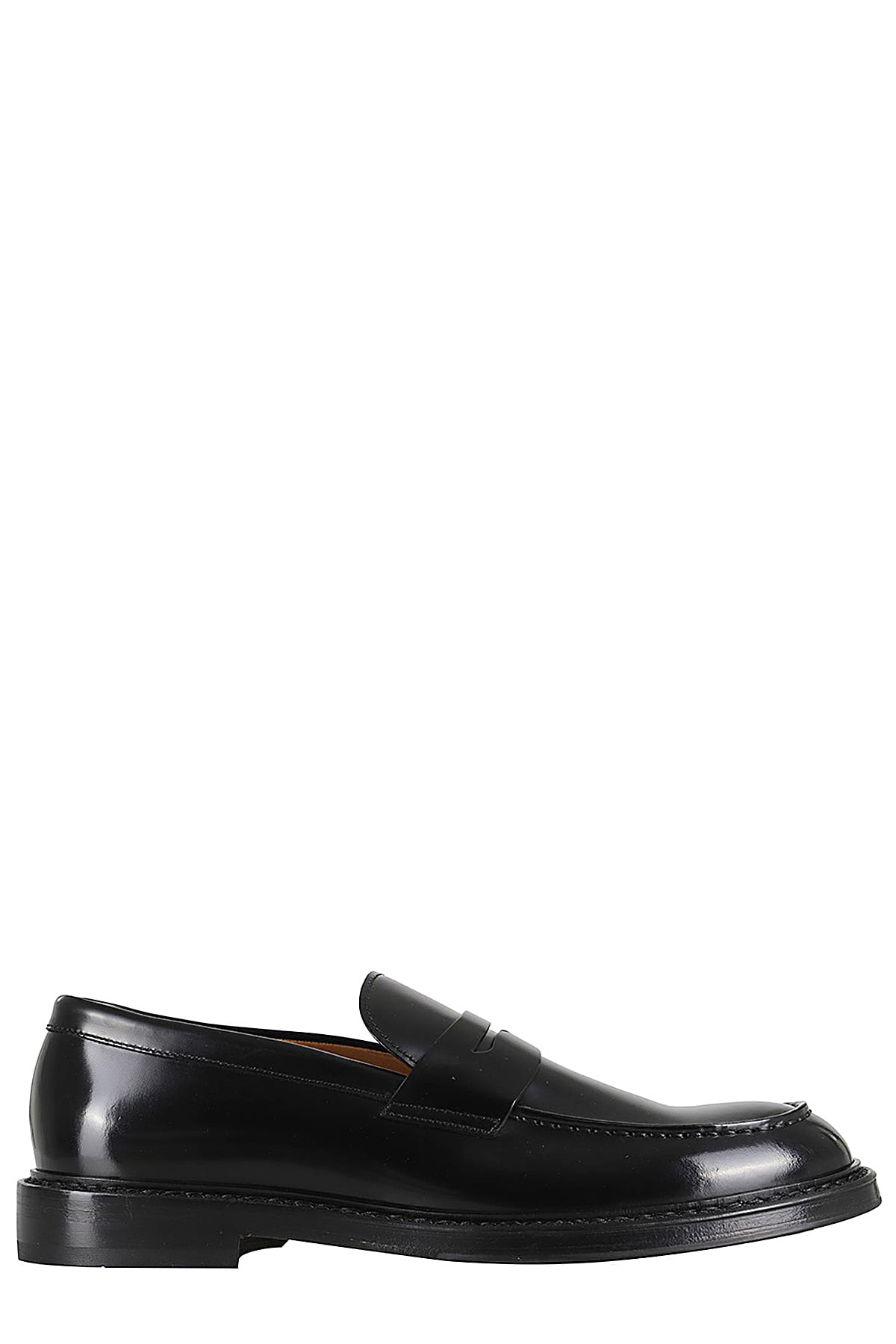 Shop Doucal's Mocassino Penny Horse In Nero