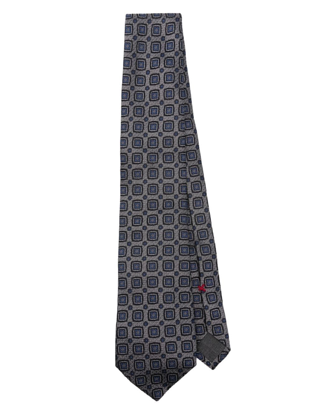 Shop Brunello Cucinelli Colored Tie In Grey Blue