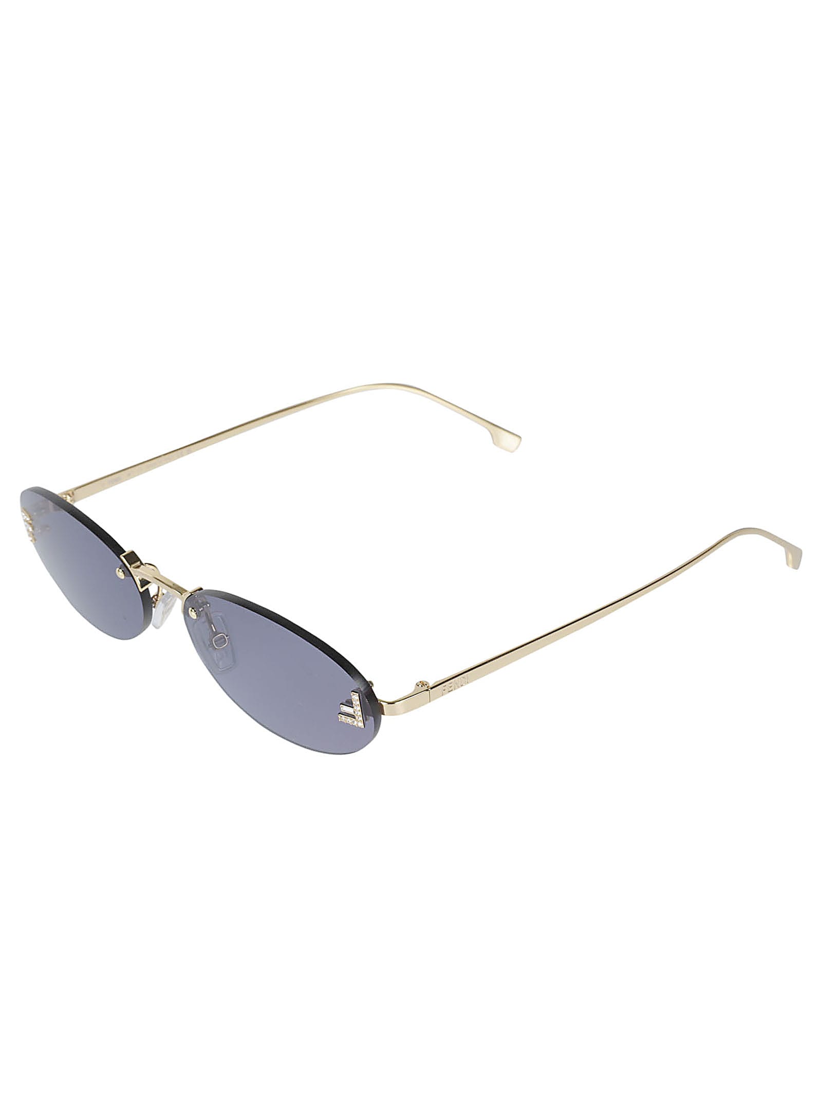 Fendi Eyewear Round Frame Sunglasses In 30v - Black
