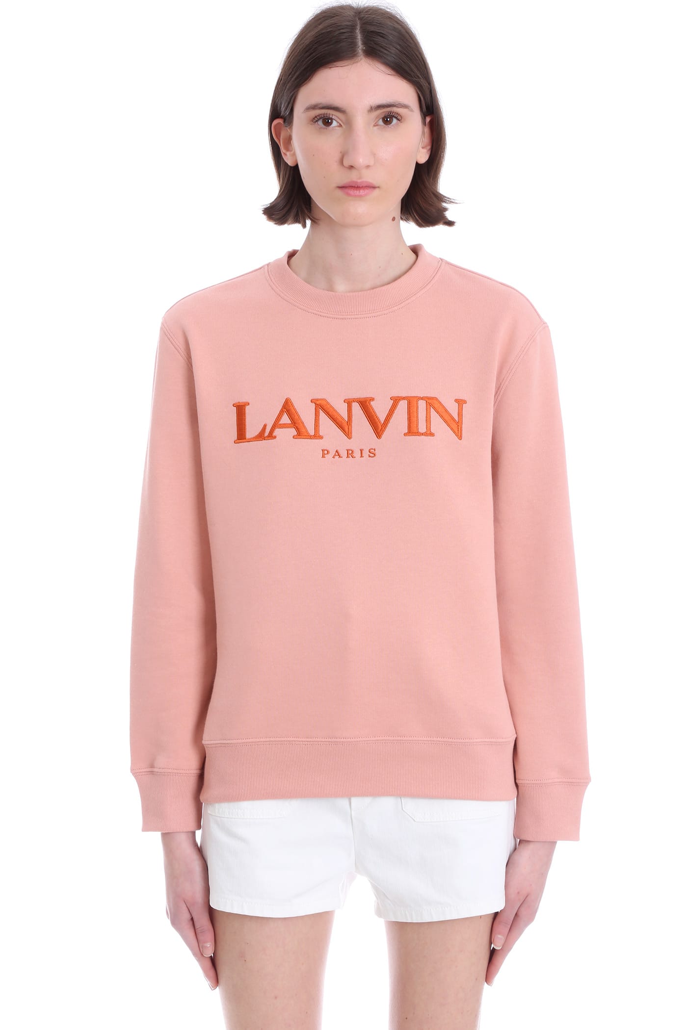 Lanvin Sweatshirt In Rose-pink Cotton