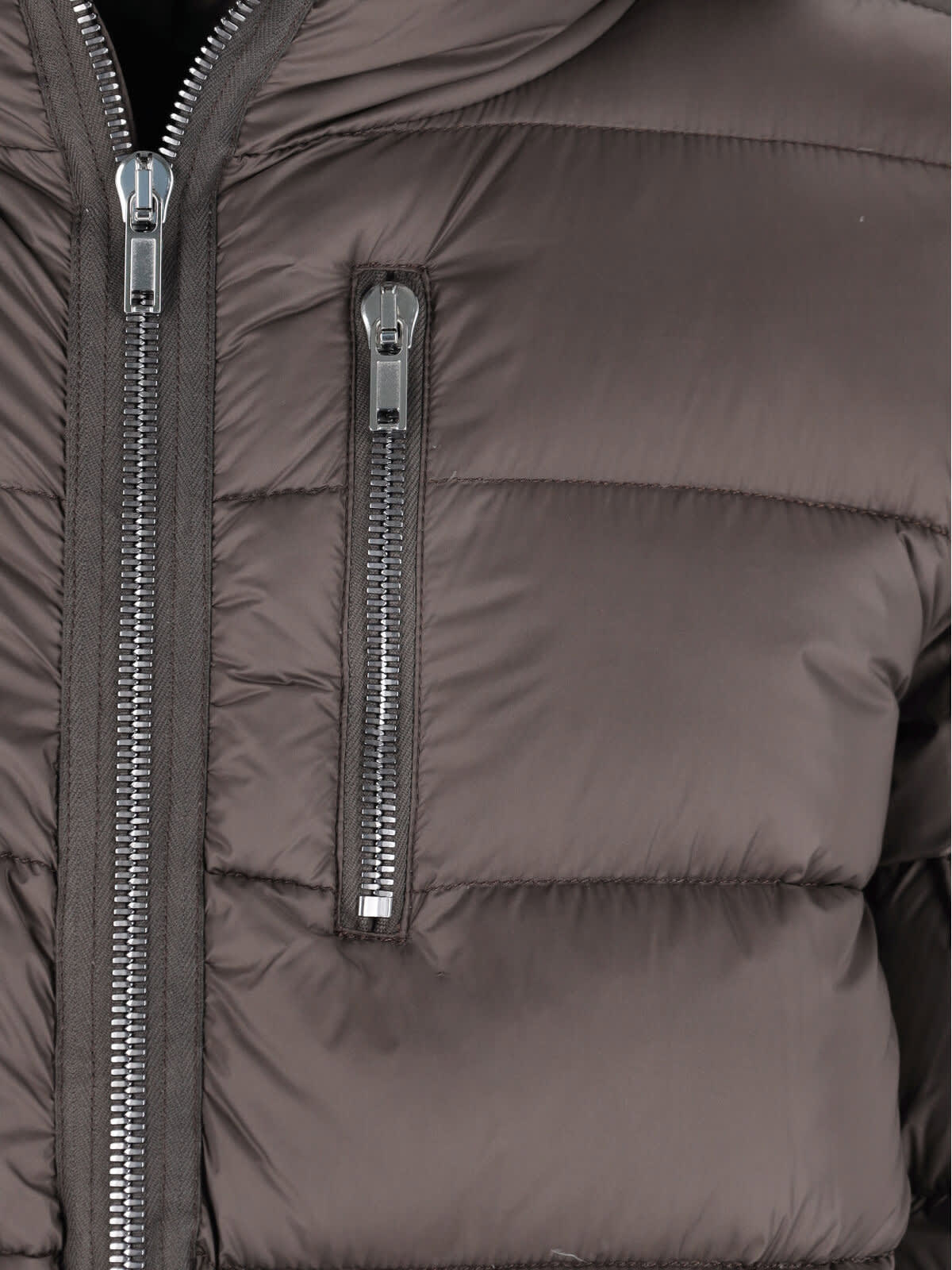 Rick Owens Gimp Padded Down Jacket In Re-nylon In Brown