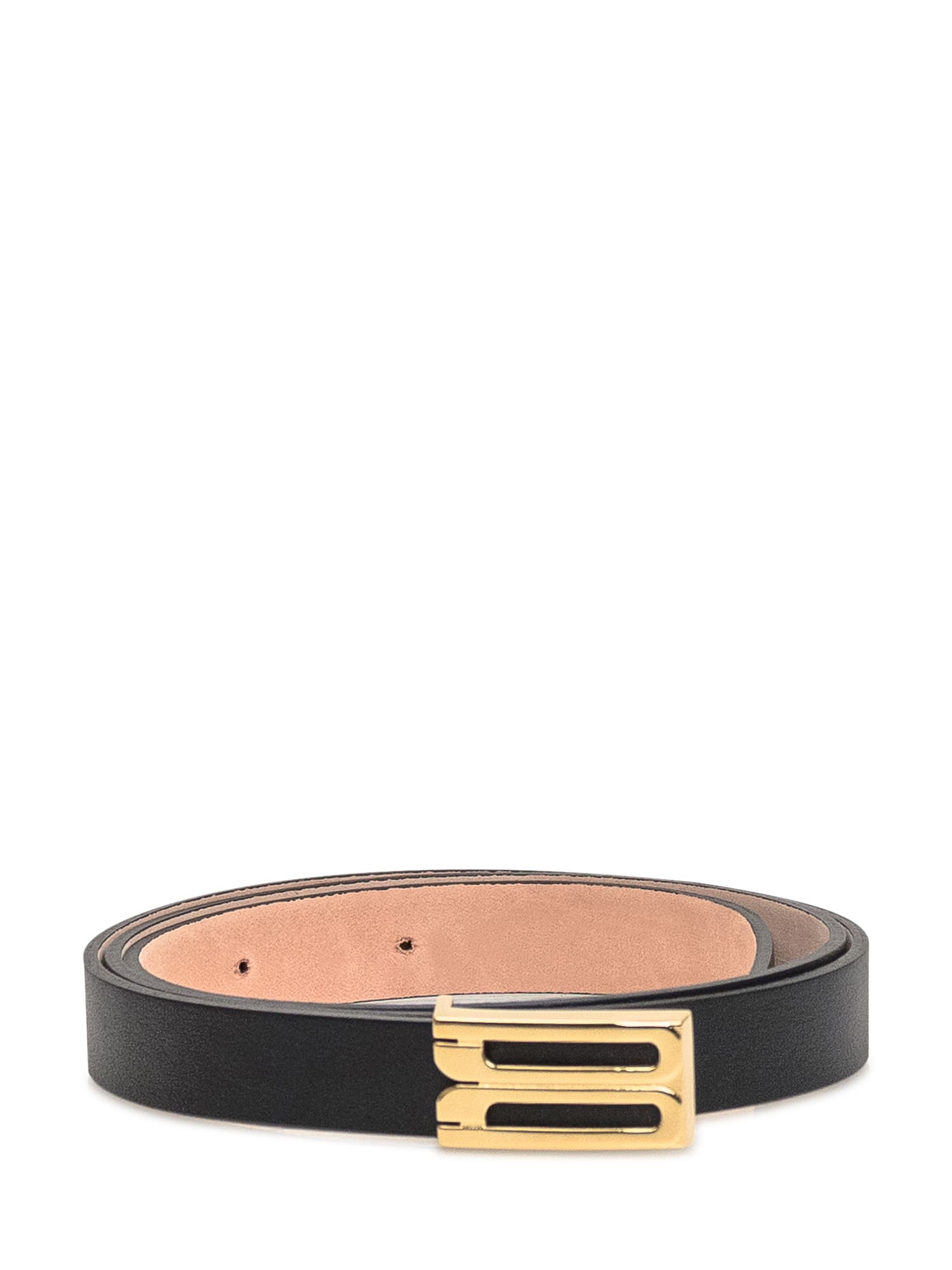 Shop Victoria Beckham Buckle Micro Belt In Black