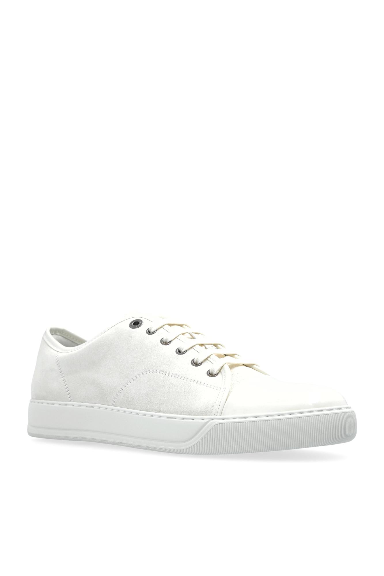 Lanvin Suede Sneakers In Ecru