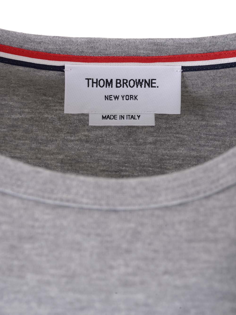 Shop Thom Browne Patch Pocket T-shirt In Grey