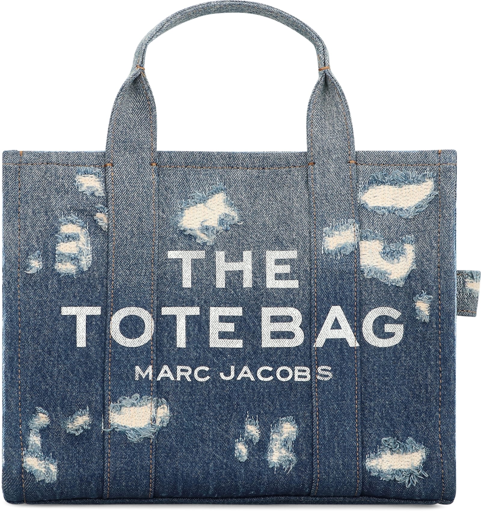 Marc Jacobs The Rip And Repair Denim Medium Tote Bag In Multi