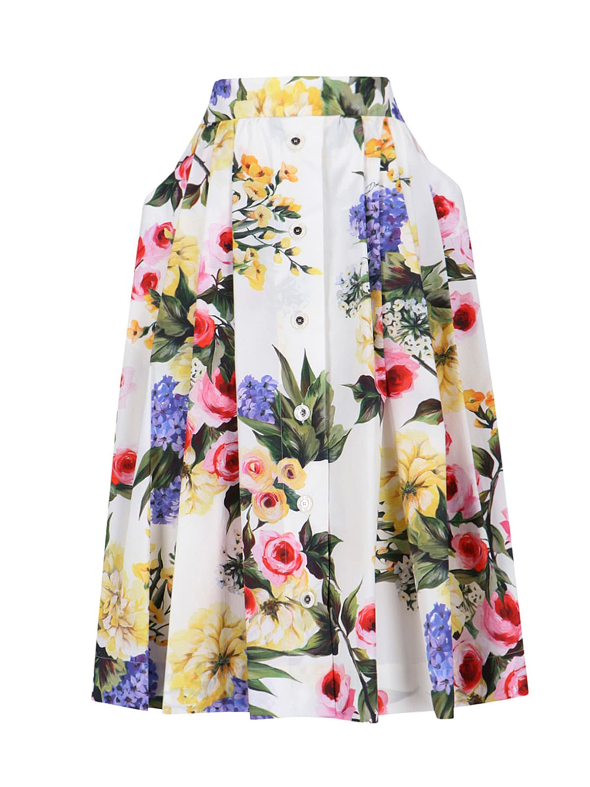 Dolce & Gabbana Giardino Print Skirt In Multicolor
