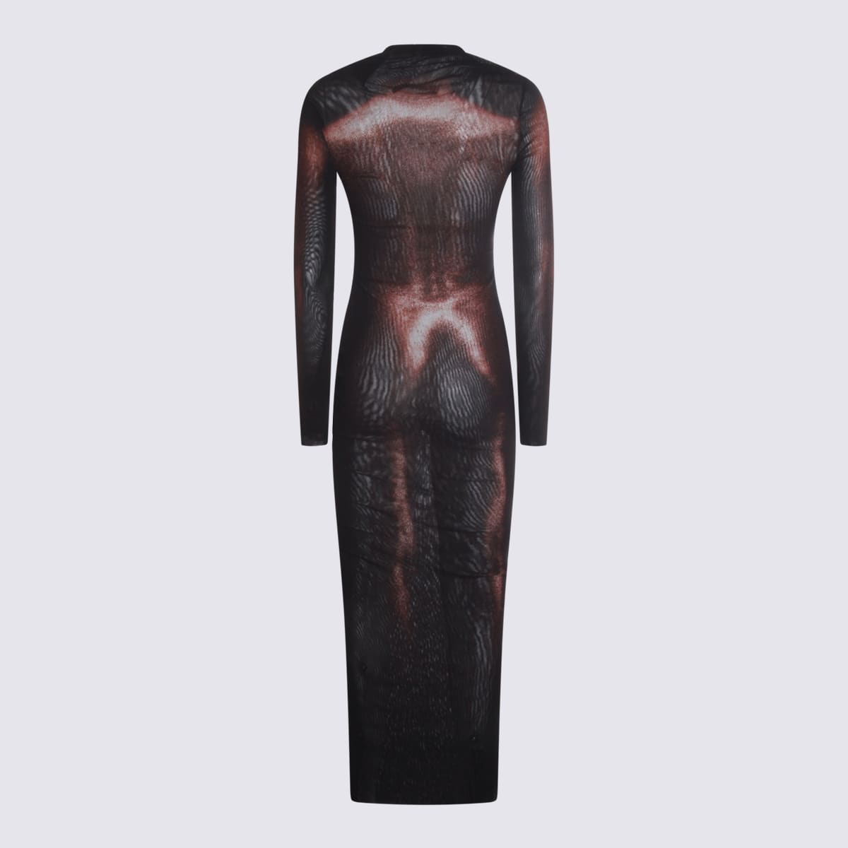 Jean Paul Gaultier Womens Black Brown Printed Long-sleeves Woven Jumpsuit Xs In Multi