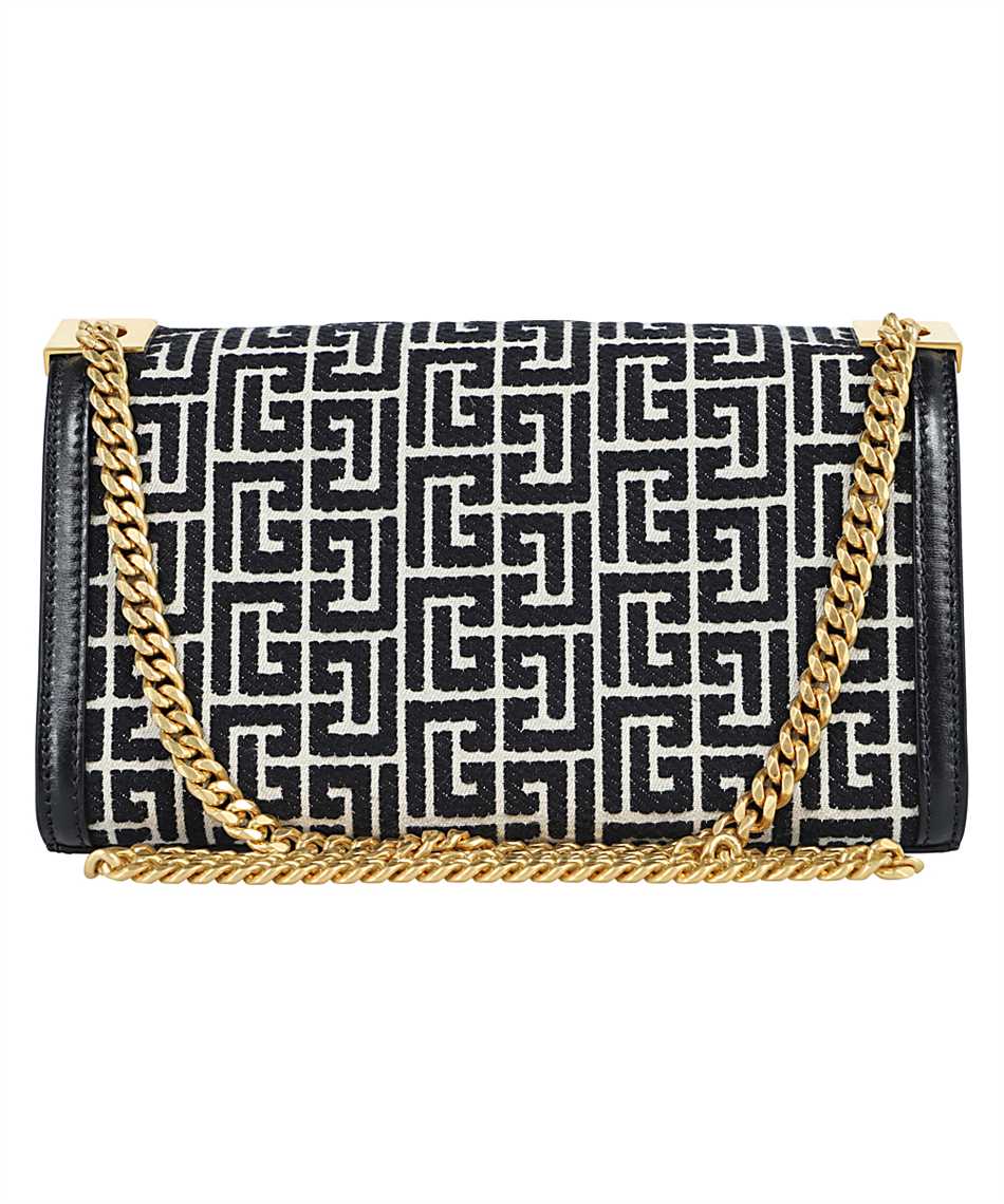Balmain Fabric Shoulder Bag In Black