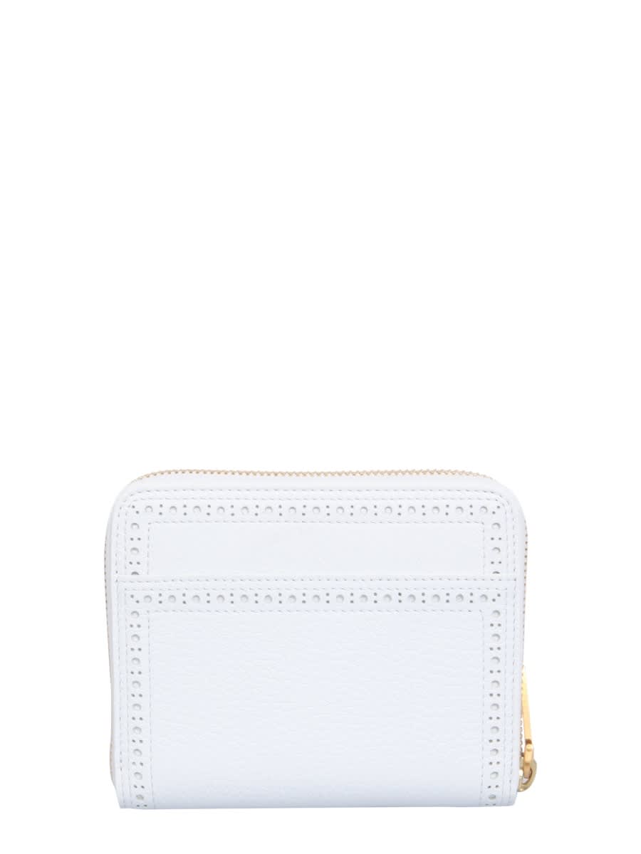 Shop Thom Browne Zipped Wallet In White