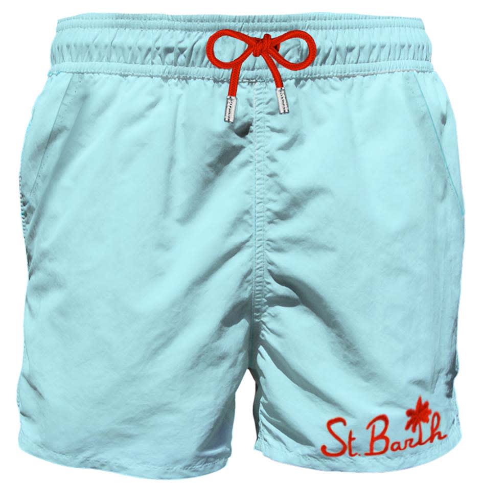 MC2 SAINT BARTH LIGHT-BLUE MAN SWIM SHORTS WITH POCKET