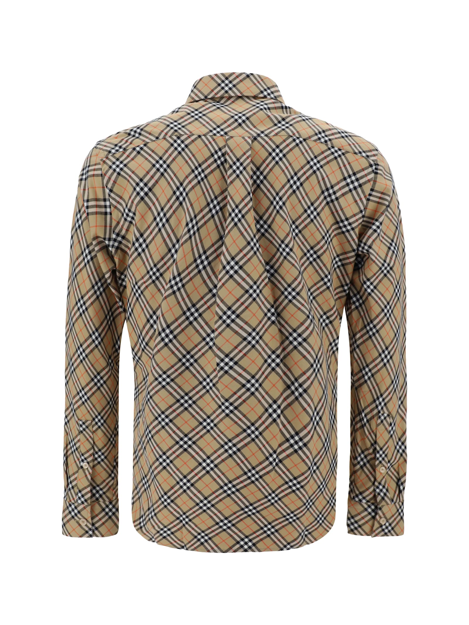 Shop Burberry Casual Shirts In Sand Ip Check