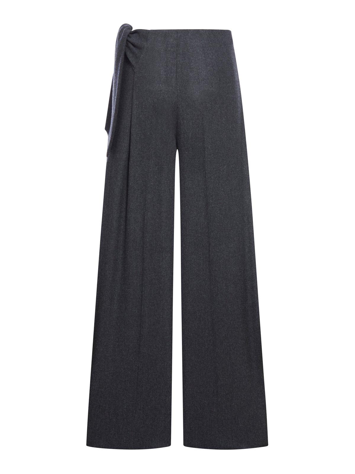 Shop Max Mara Arsenio Wide Leg Trousers  In Anthracite