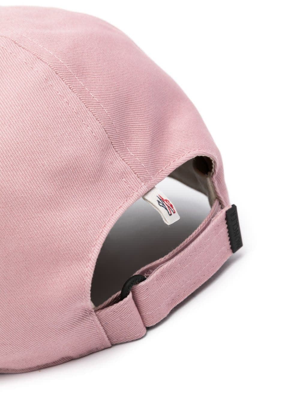 Shop Moncler Pink Baseball Hat With Embossed Logo